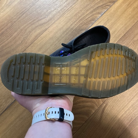 Dr. Martens 1461 Iridescent Hardware Black Milled Napa Leather Oxfords Women 7 - Picture 12 of 16